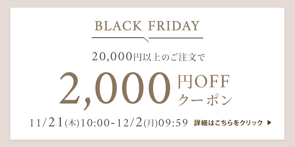 ブラックフライデー【2,000円OFFクーポン】