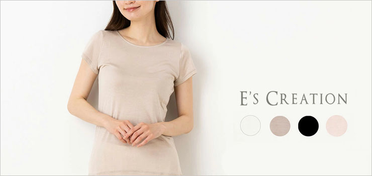 シルク100％ 半袖インナー 日本製【ふわ肌シルク】