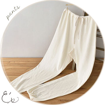 肌側シルク 外側コットン パンツ パジャマインナー 日本製