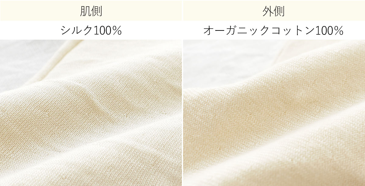 シルク 布ナプキン 軽失禁用 布ライナー 日本製 肌側シルク 外側オーガニックコットン