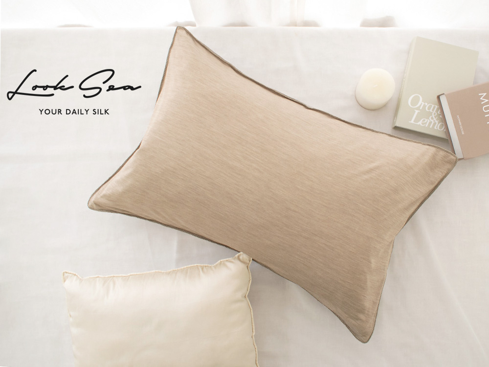 肌側シルク100%ジャージー ピローケース 43×63cm 枕カバー 合わせ式 男女兼用