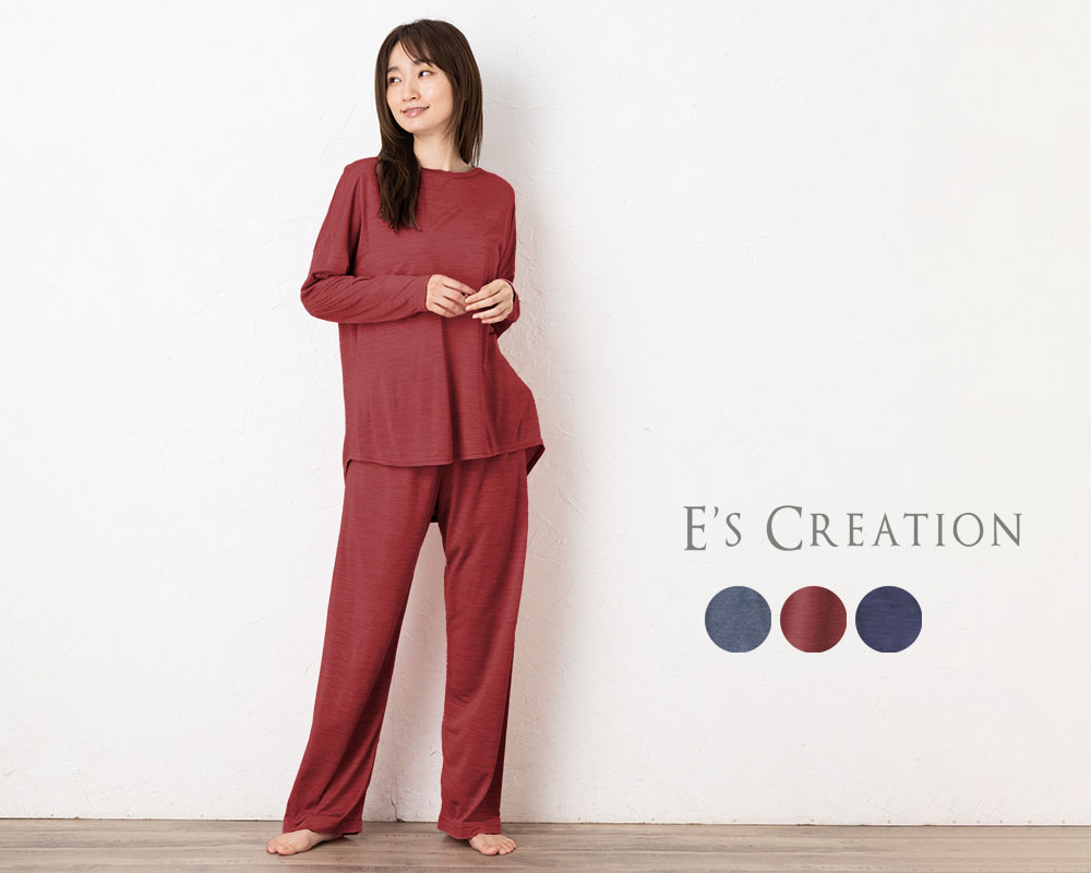 シルク100% ソフトジャージー パジャマ 上下セット ゆったりデザイン 日本製