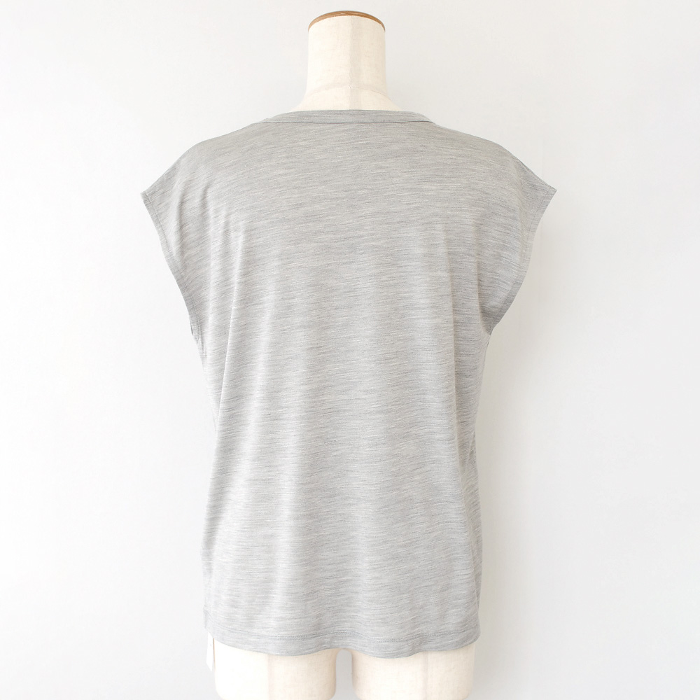 シルク100% ジャージー フレンチ袖 クルーネック Tシャツ 日本製