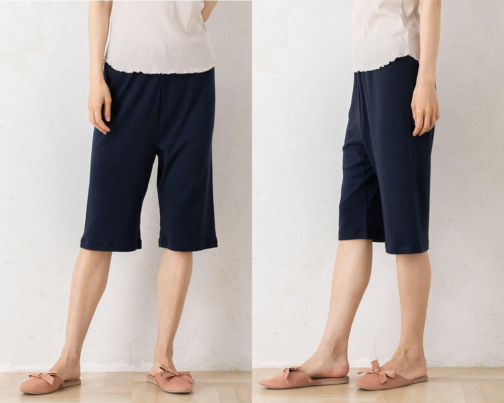 シルクコットン ハーフパンツ 日本製