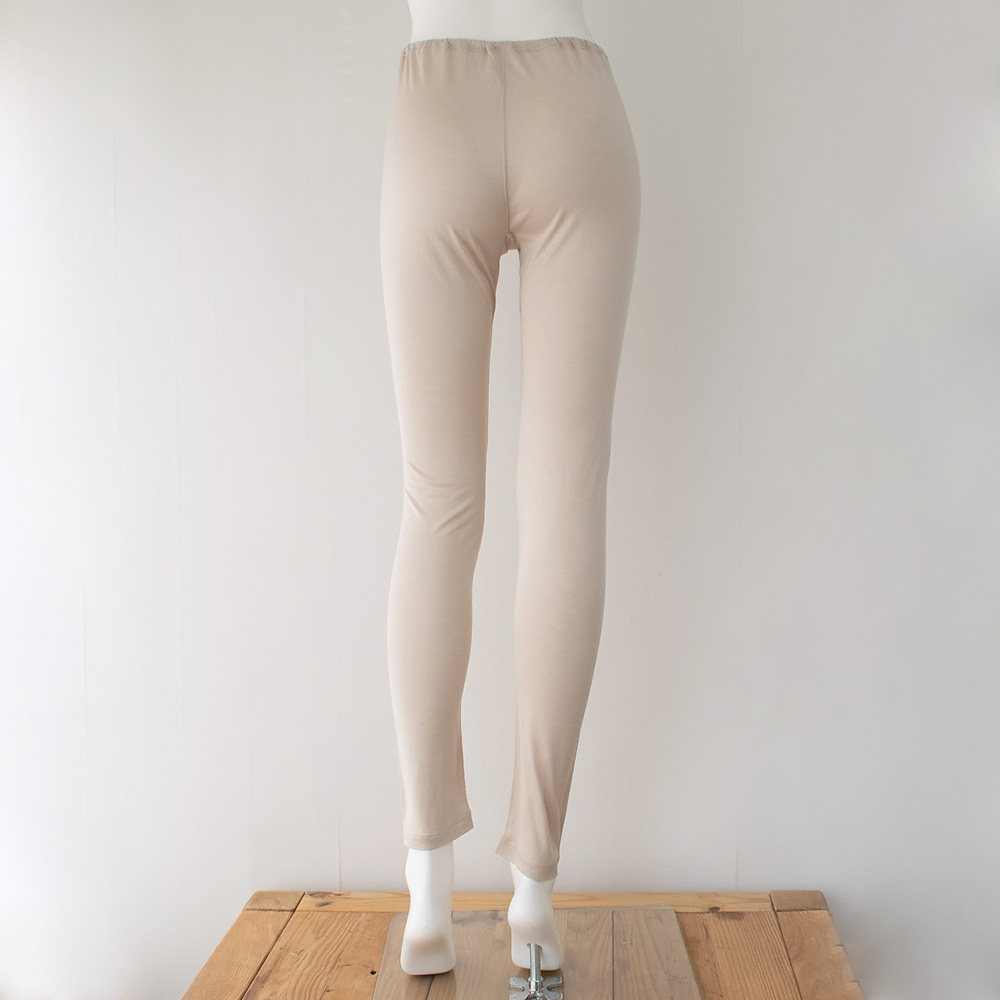 シルク100％ レギンス 日本製【ふわ肌シルク】レディース ベージュ