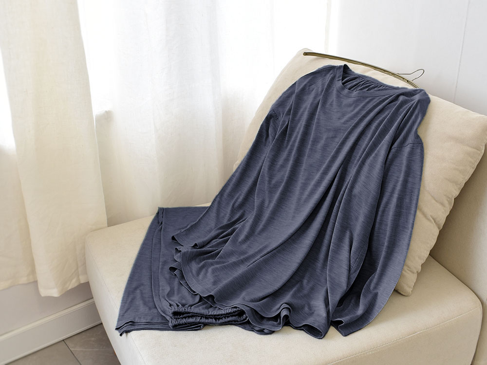 シルク100％ ソフトジャージー パジャマ 上下セット 日本製