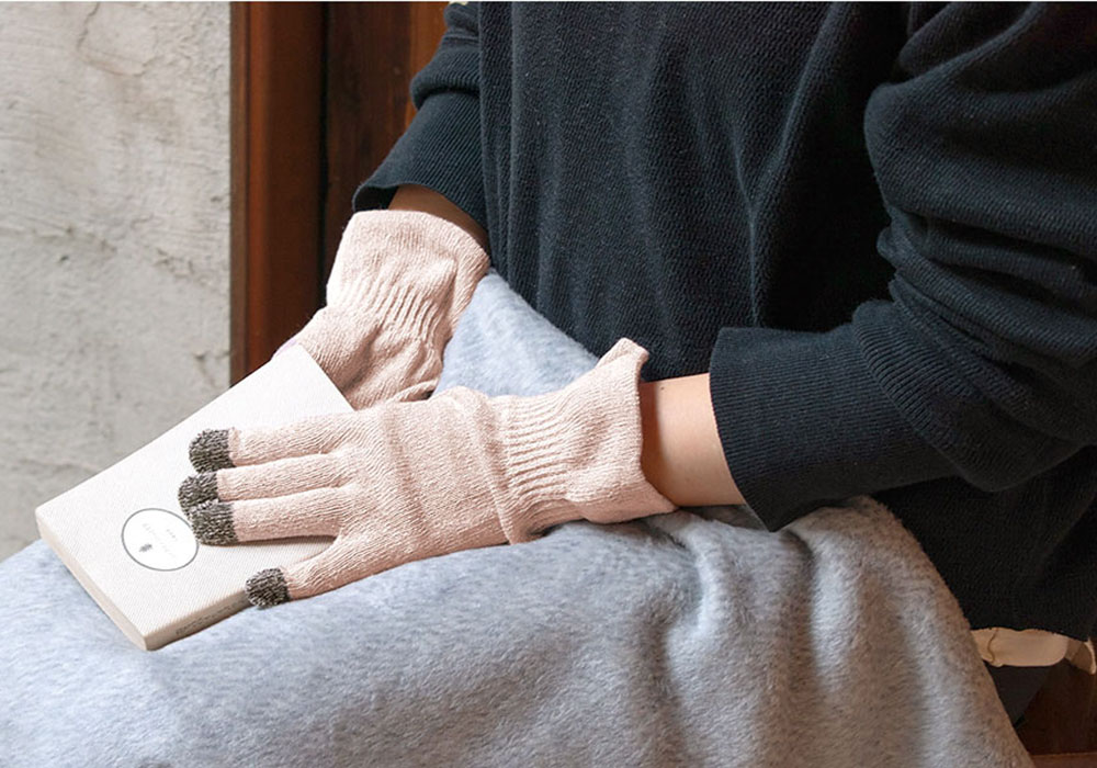 シルク おやすみ手袋 スマートフォン対応 日本製