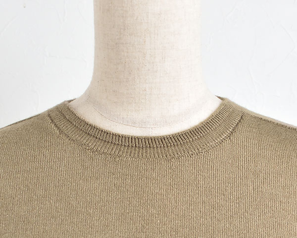 カシミヤ シルク クルーネックセーター 日本製 GAKU 縫い目のない 