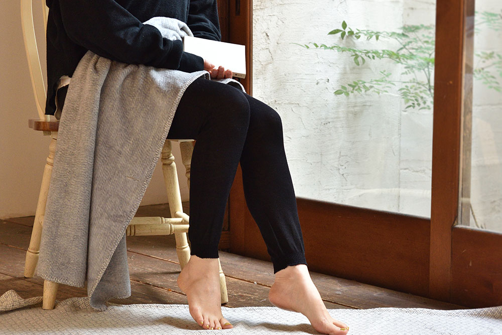 シルク100％ レギンス ホールガーメント 日本製