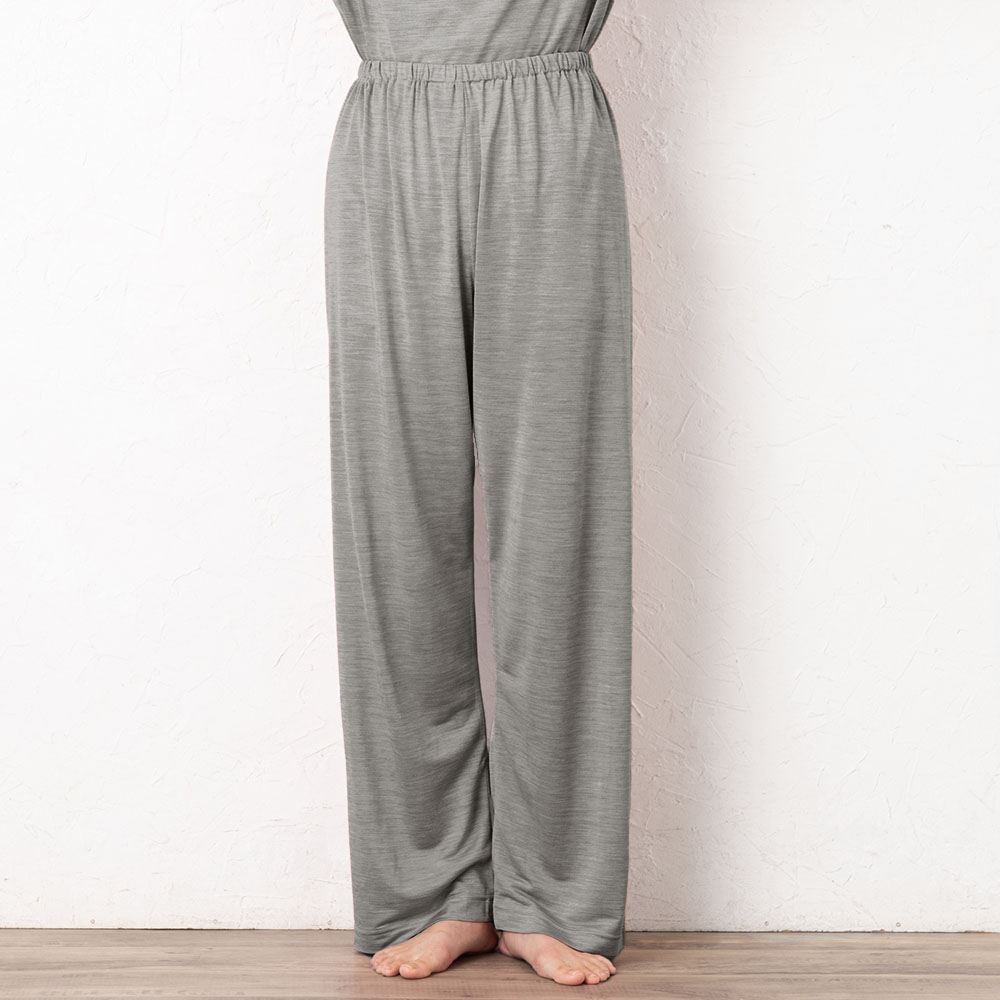 シルク100% ソフトジャージー パジャマ 上下セット ゆったりデザイン 日本製