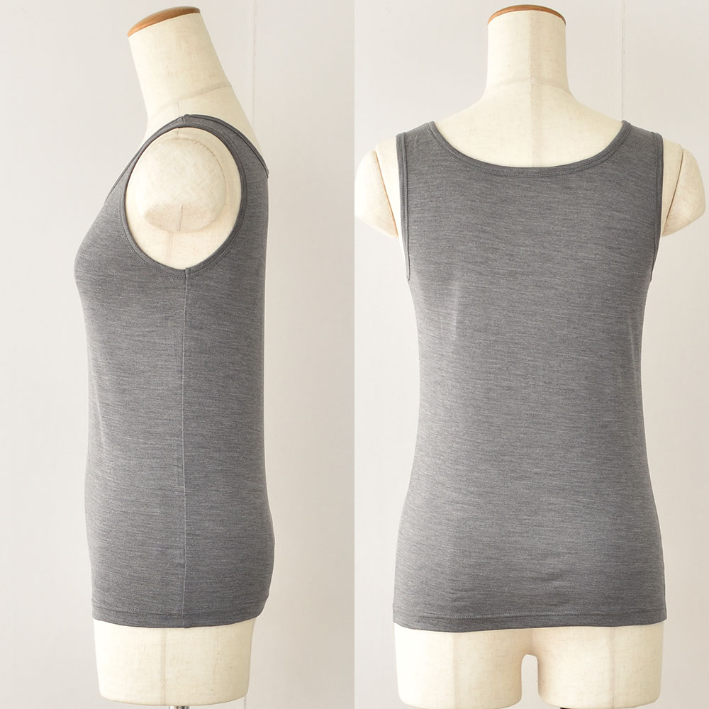 シルク100％ ソフトジャージー タンクトップ 日本製