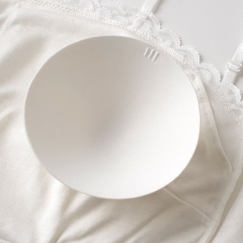 肌側シルク 総レース カップ付きチューブトップ 日本製