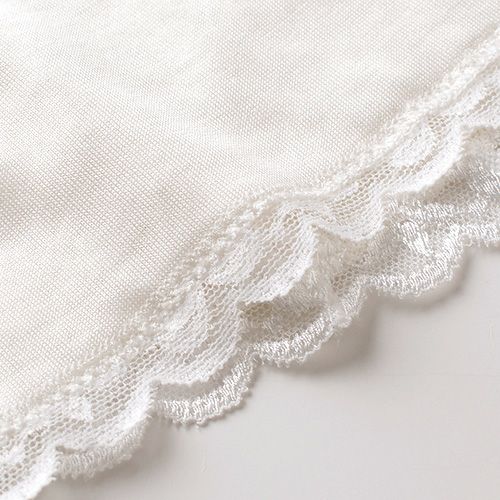 肌側シルク 総レース カップ付きチューブトップ 日本製