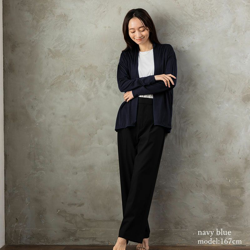 シルク100% ジャージー カーディガン 日本製 ＵＶカット