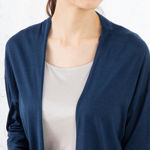 シルク100% ジャージー カーディガン 日本製 ＵＶカット