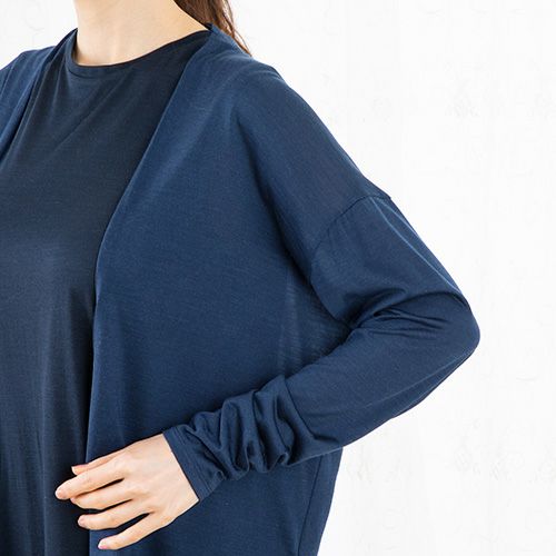 シルク100% ジャージー カーディガン 日本製 ＵＶカット