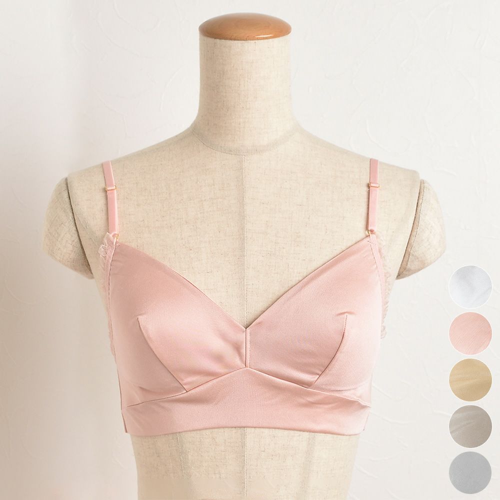 シルク100％スムース ノンワイヤーブラ 日本製