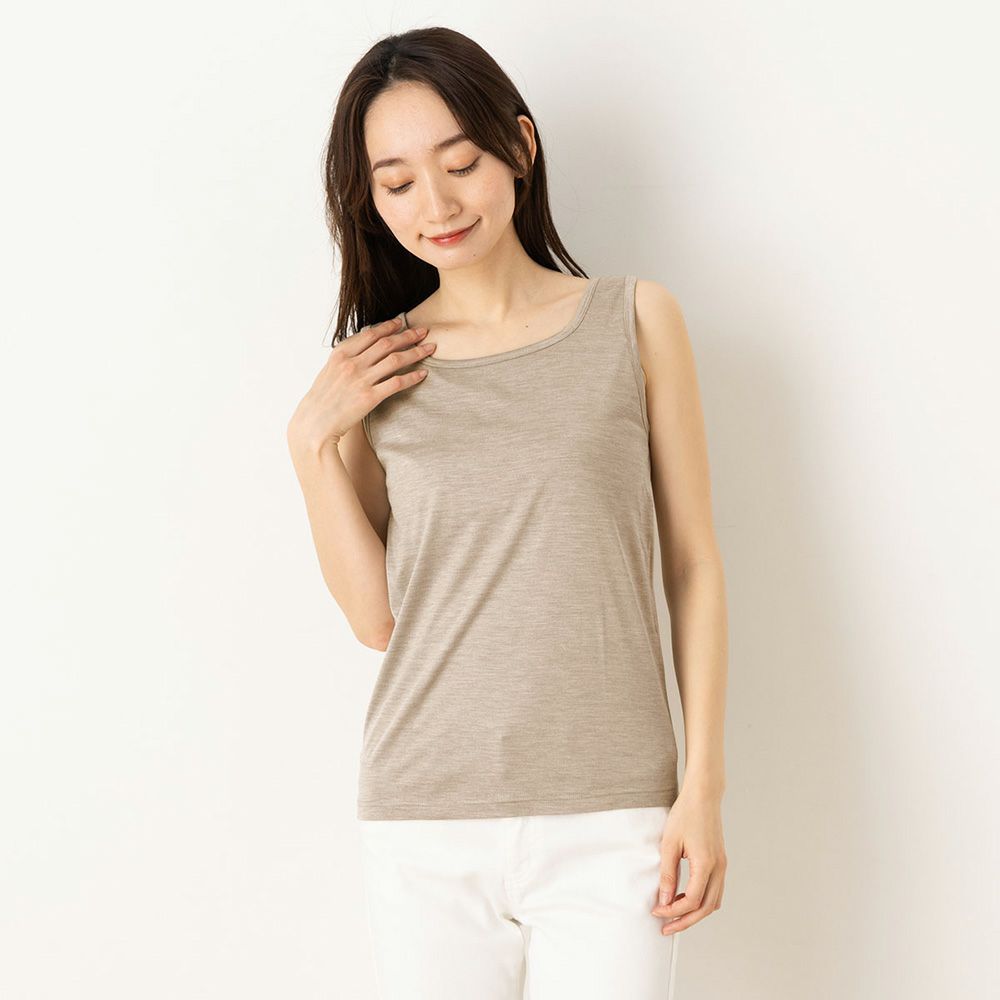 シルク100％ ソフトジャージー カップ付き タンクトップ 日本製 ゆるラク ウォッシャブル加工 