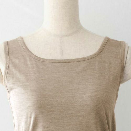 シルク100％ ソフトジャージー カップ付き タンクトップ 日本製 ゆるラク ウォッシャブル加工 