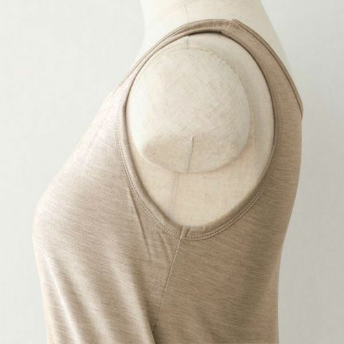 シルク100％ ソフトジャージー カップ付き タンクトップ 日本製 ゆるラク ウォッシャブル加工 