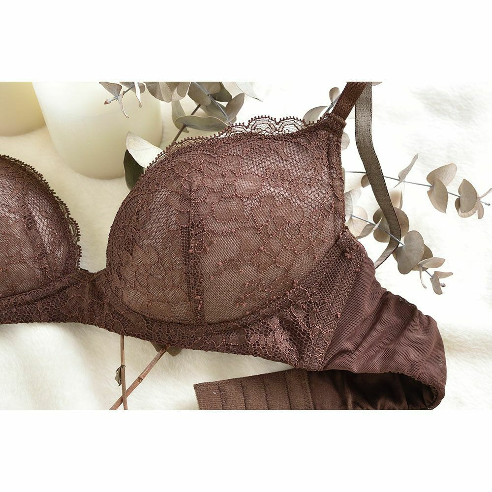 シルク ノンワイヤー ブラジャー＆ショーツ セット