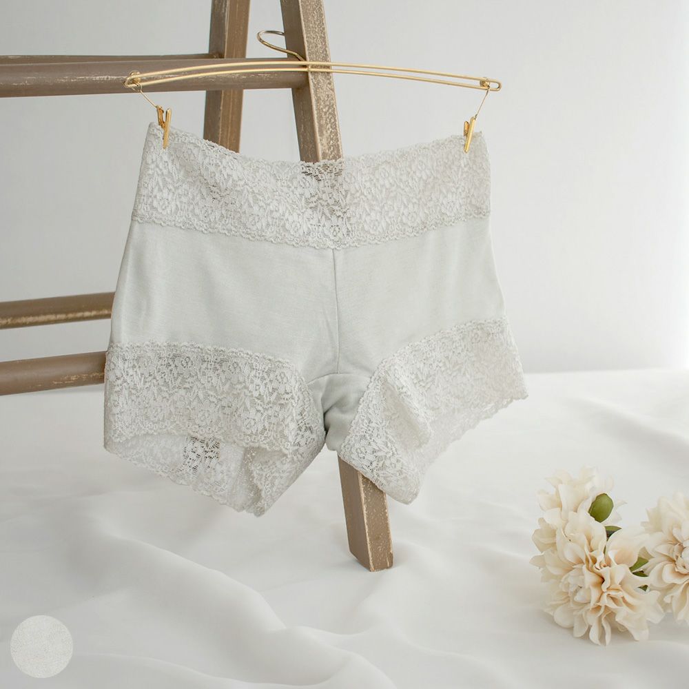シルク ローライズショーツ レース付き 日本製