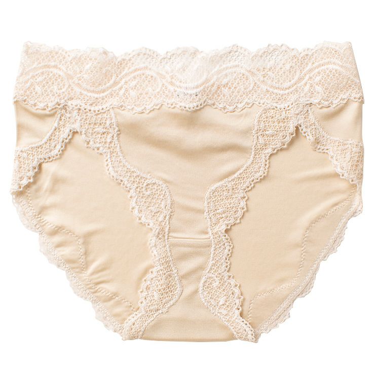  シルクスムース レース付き ショーツ 日本製