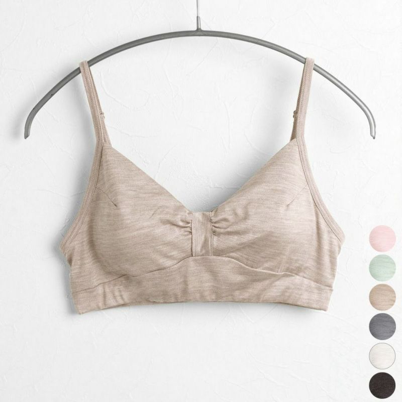 シルク100％ ソフトジャージー ノンワイヤーブラ 日本製