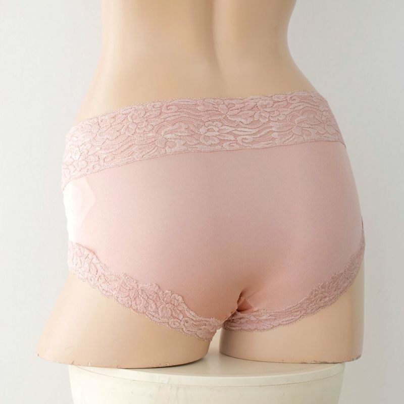 シルク ショーツ お尻すっぽり深履きタイプ 日本製 マチ部分