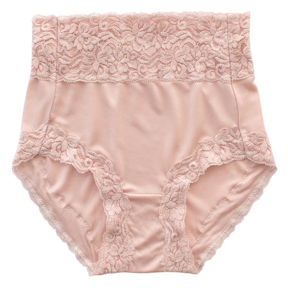 シルク ショーツ お尻すっぽり深履きタイプ 日本製 レース ベージュ