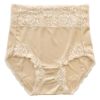シルク ショーツ お尻すっぽり深履きタイプ 日本製 レース ベージュ