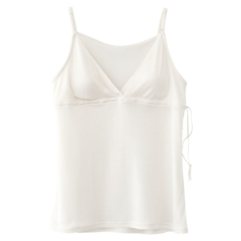 シルク100％ カップ付き カシュクール キャミソール ロング丈