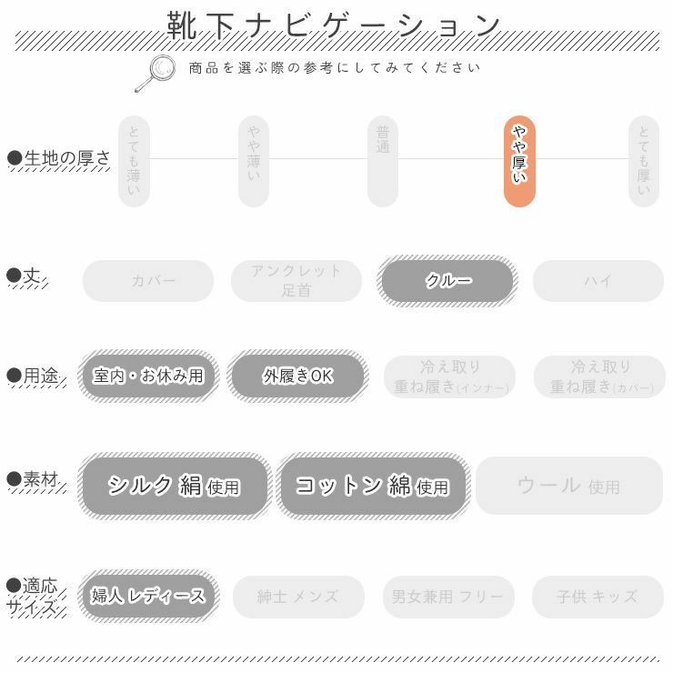 肌側シルクのもこもこ2重ソックス 薄手タイプ 日本製