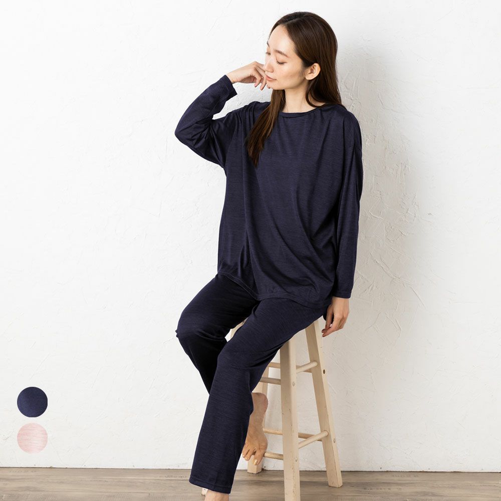 シルク100％ ソフトジャージー パジャマ 上下セット 日本製