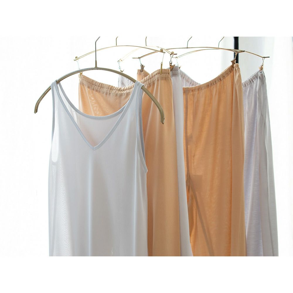  シルク100％ 7分丈ボトム