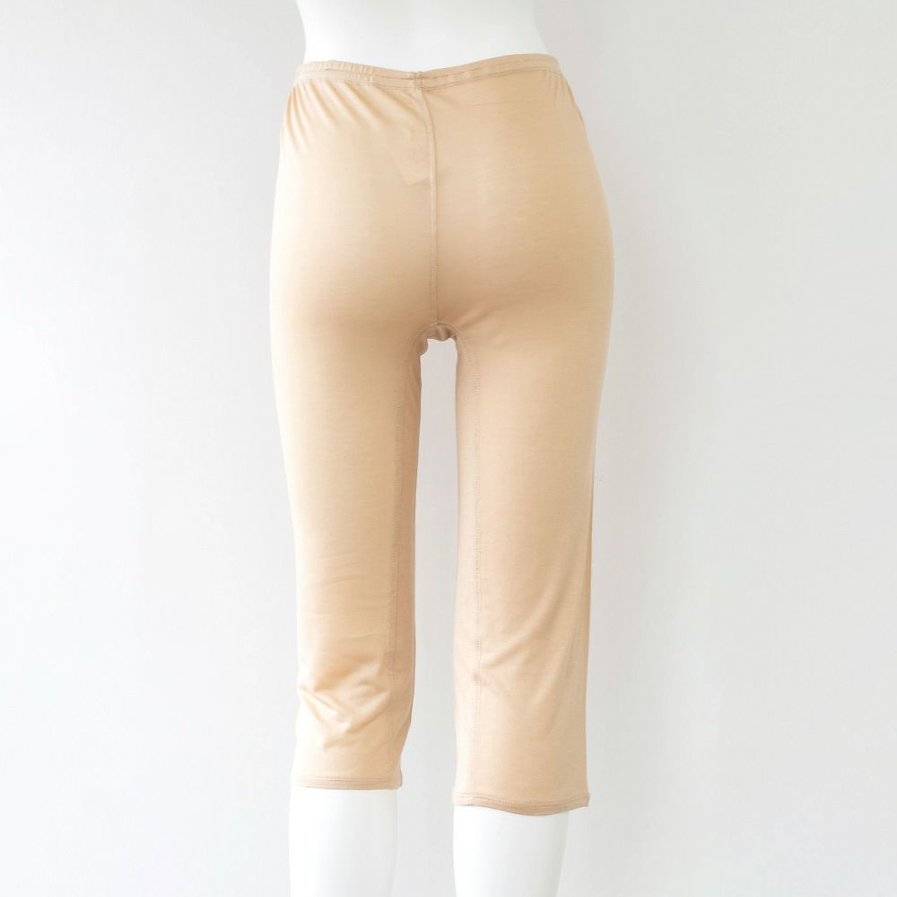  シルク100％ 7分丈ボトム