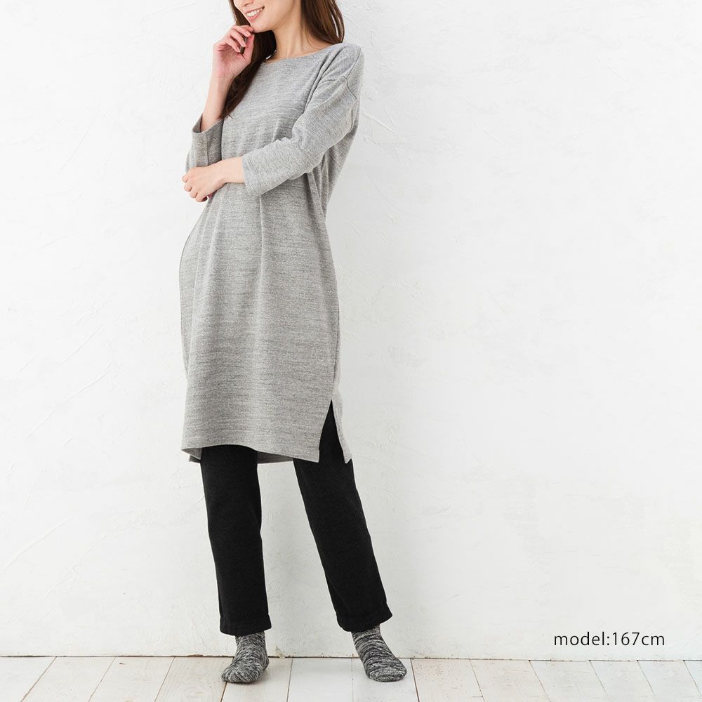 ふんわり裏起毛 シルク レギンスパンツ 日本製