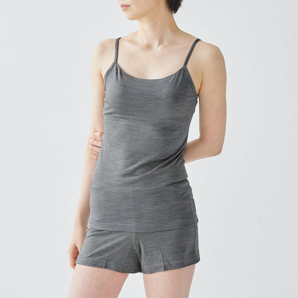 シルク100％ ソフトジャージー カップ付き キャミソール 日本製 ゆるラク ウォッシャブル加工 