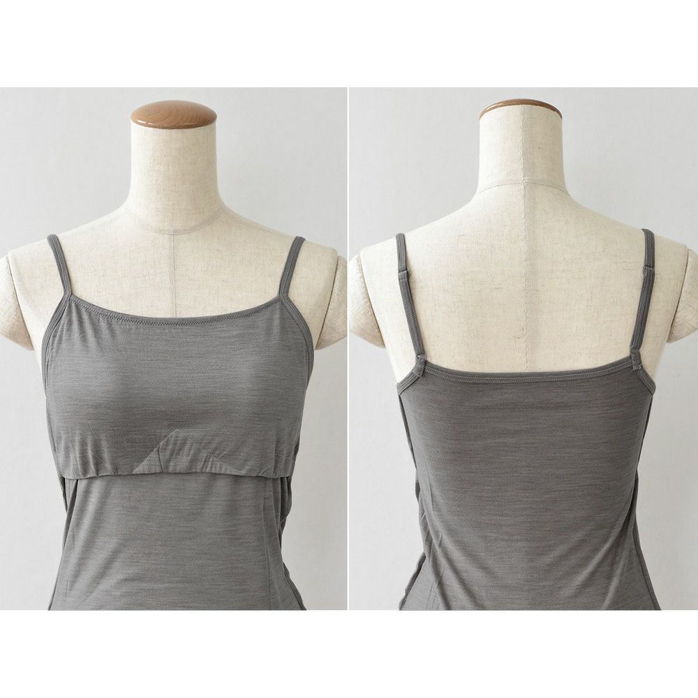 シルク100％ ソフトジャージー カップ付き キャミソール 日本製 ゆるラク ウォッシャブル加工 