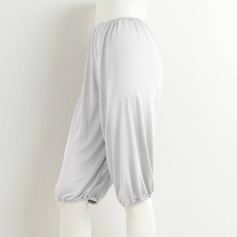 シルク100％ キュロット ペチコート パンツ裾が巻き込める【かるふわシルク】