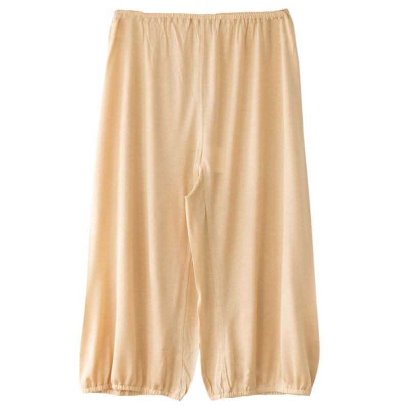シルク100％ キュロット ペチコート パンツ裾が巻き込める【かるふわシルク】