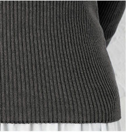 シルク100％ ふわふわ加工 タートルネック 長袖 ニット 日本製