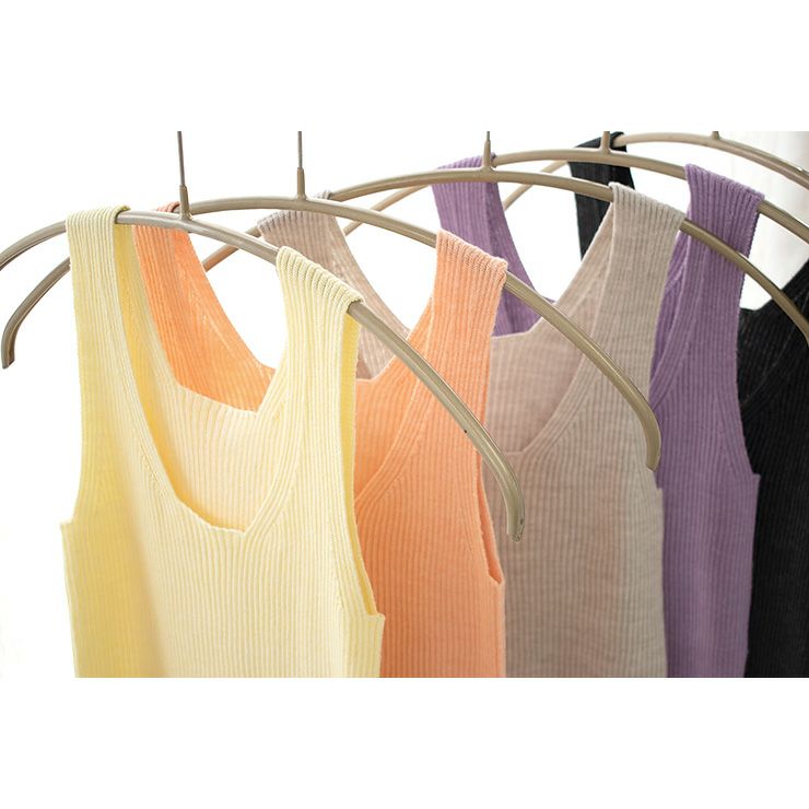 シルク100％ ふわふわ加工 リブニット タンクトップ 日本製 インナー 縫い目のないホールガーメント