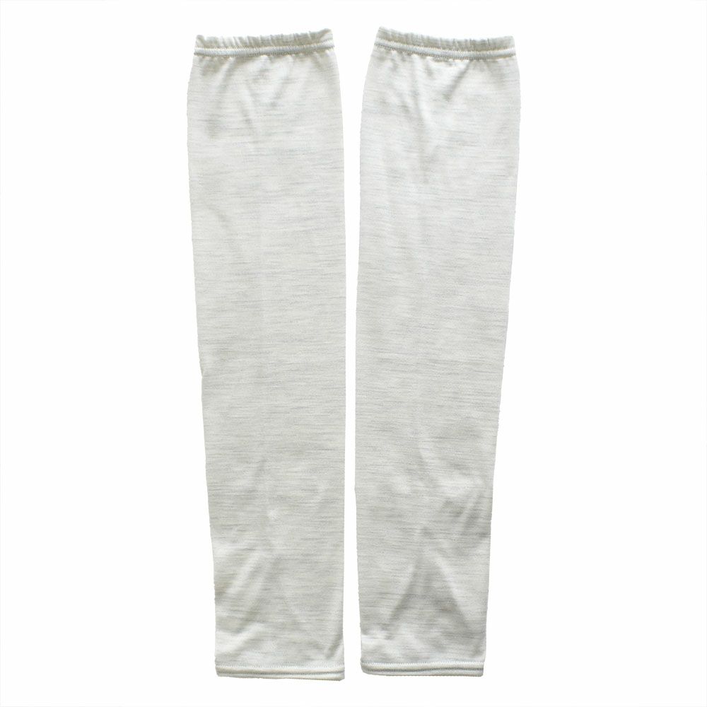 シルク100％ ジャージー UVカット アームカバー 日本製 指通し付き