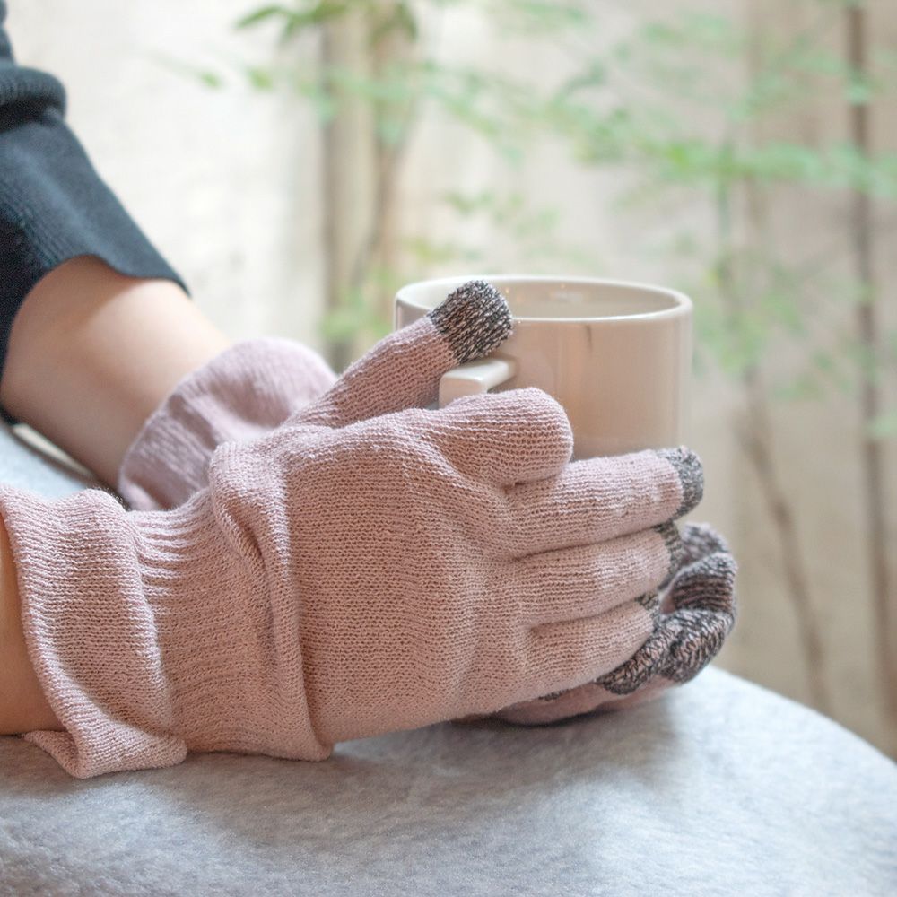 シルク おやすみ手袋 スマートフォン対応 日本製