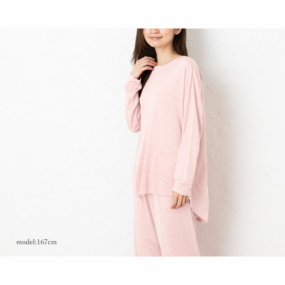 シルク100% ソフトジャージー パジャマ 上下セット ゆったりデザイン 日本製