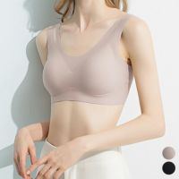 カップ裏シルク ワイヤレスブラジャー レディース