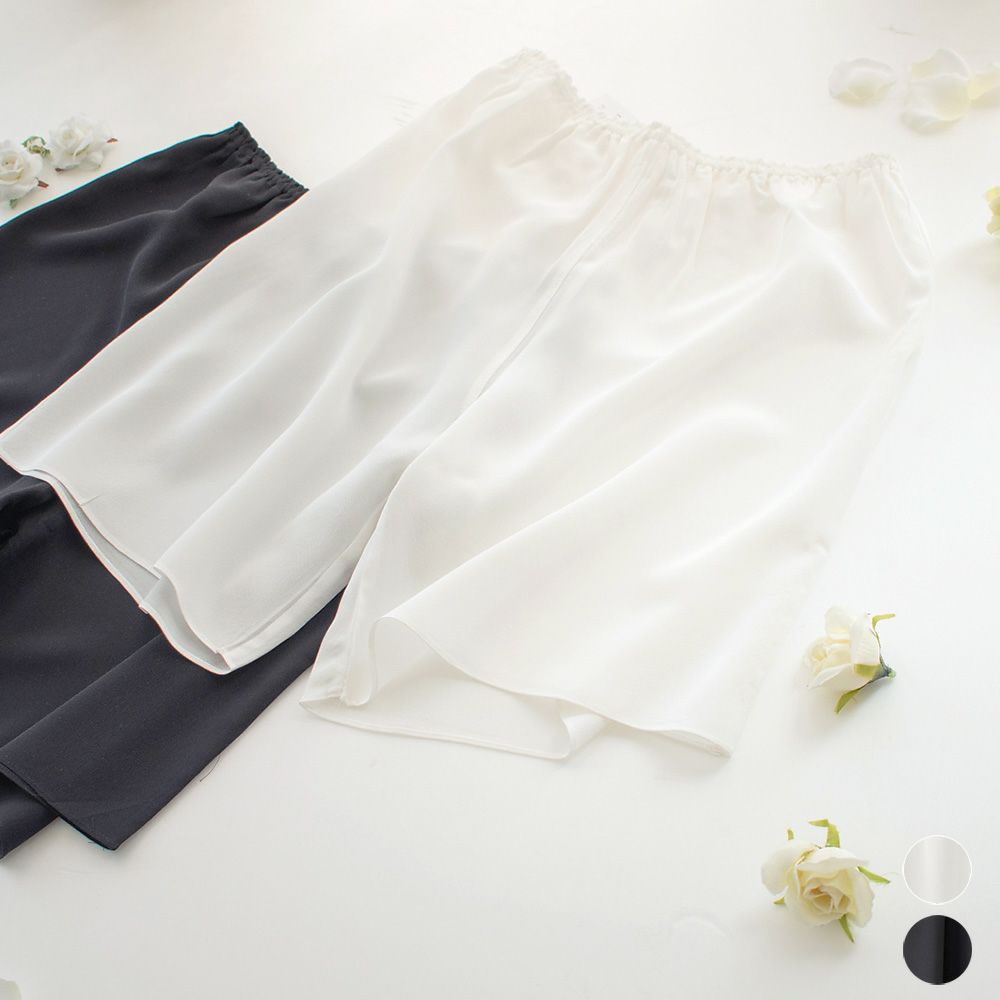 シルク100% クレープデシン キュロットペチコート 日本製