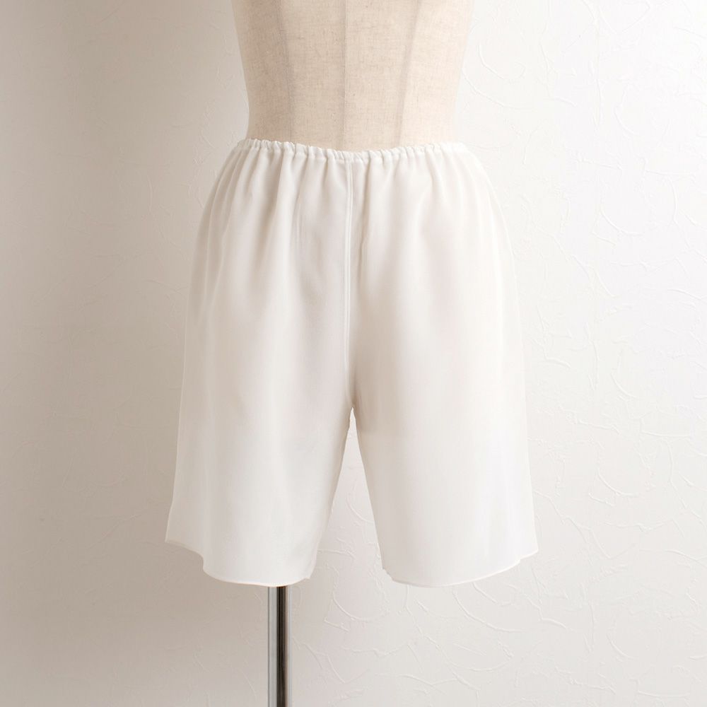 シルク100% クレープデシン キュロットペチコート 日本製