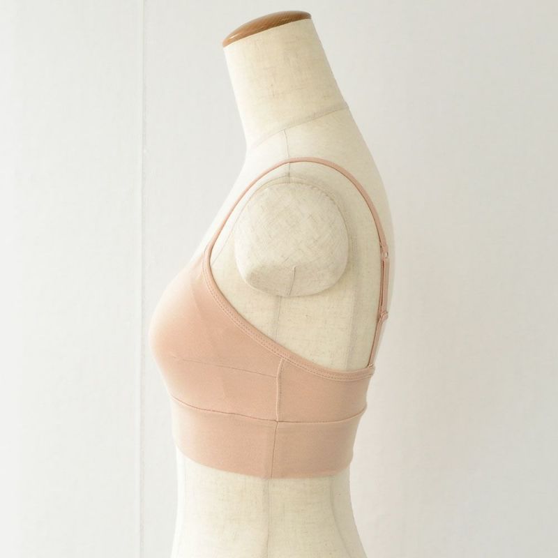 オーガニックコットン ノンワイヤーブラ 日本製 カップ裏シルク